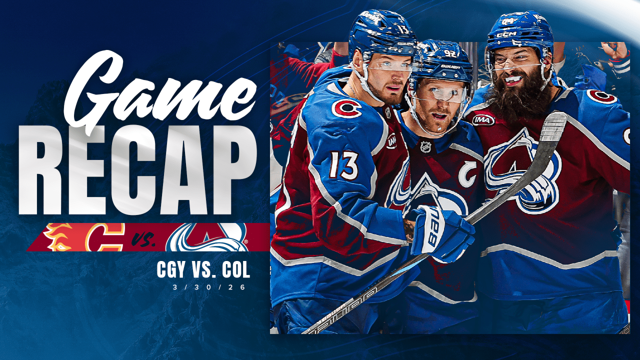 Kadri Scores Twice as Part of Offensive Showcase as Avalanche Defeats Flames 9-2