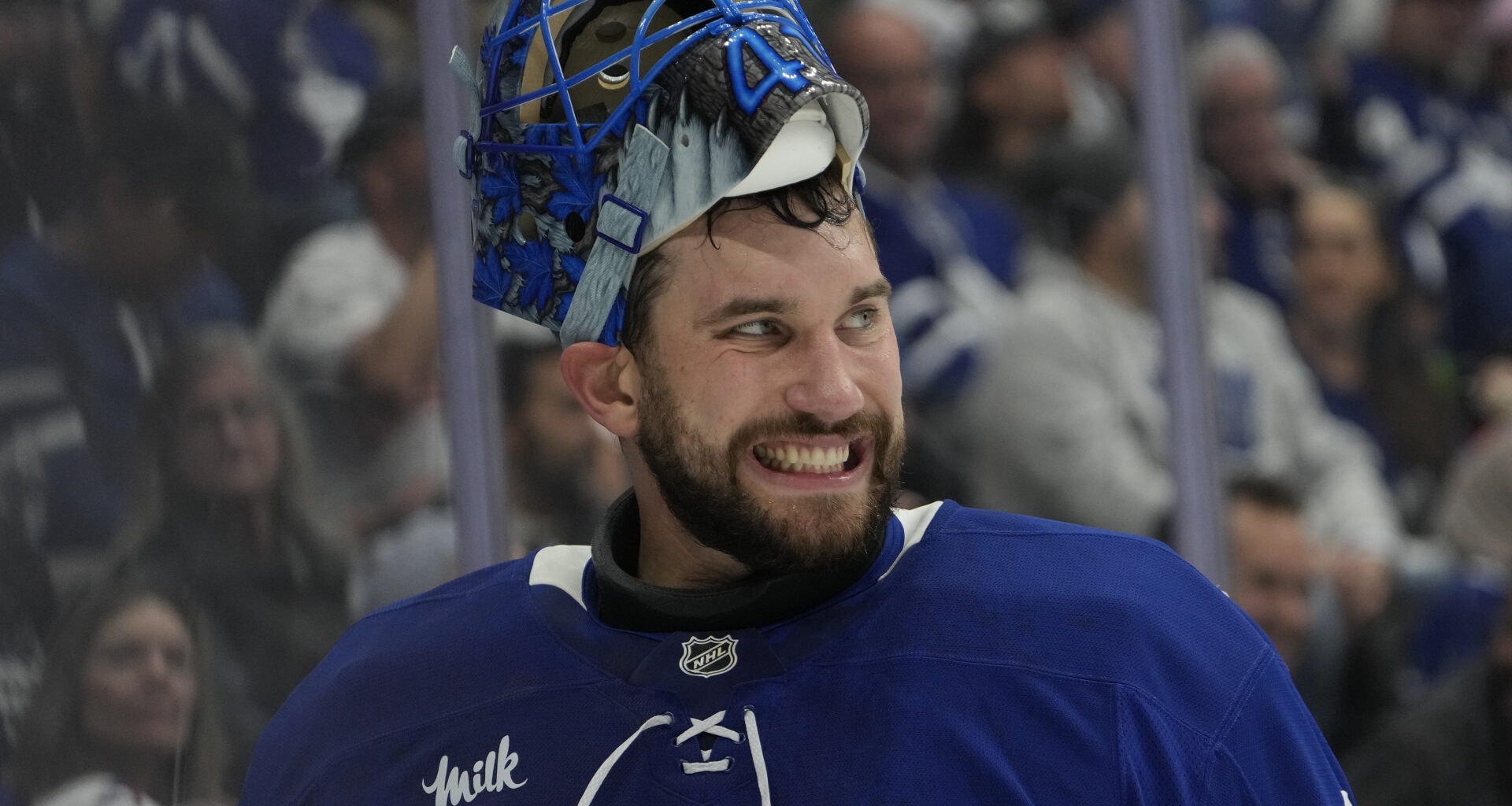 Toronto Maple Leafs goaltender Anthony Stolarz (41) at Scotiabank Arena.