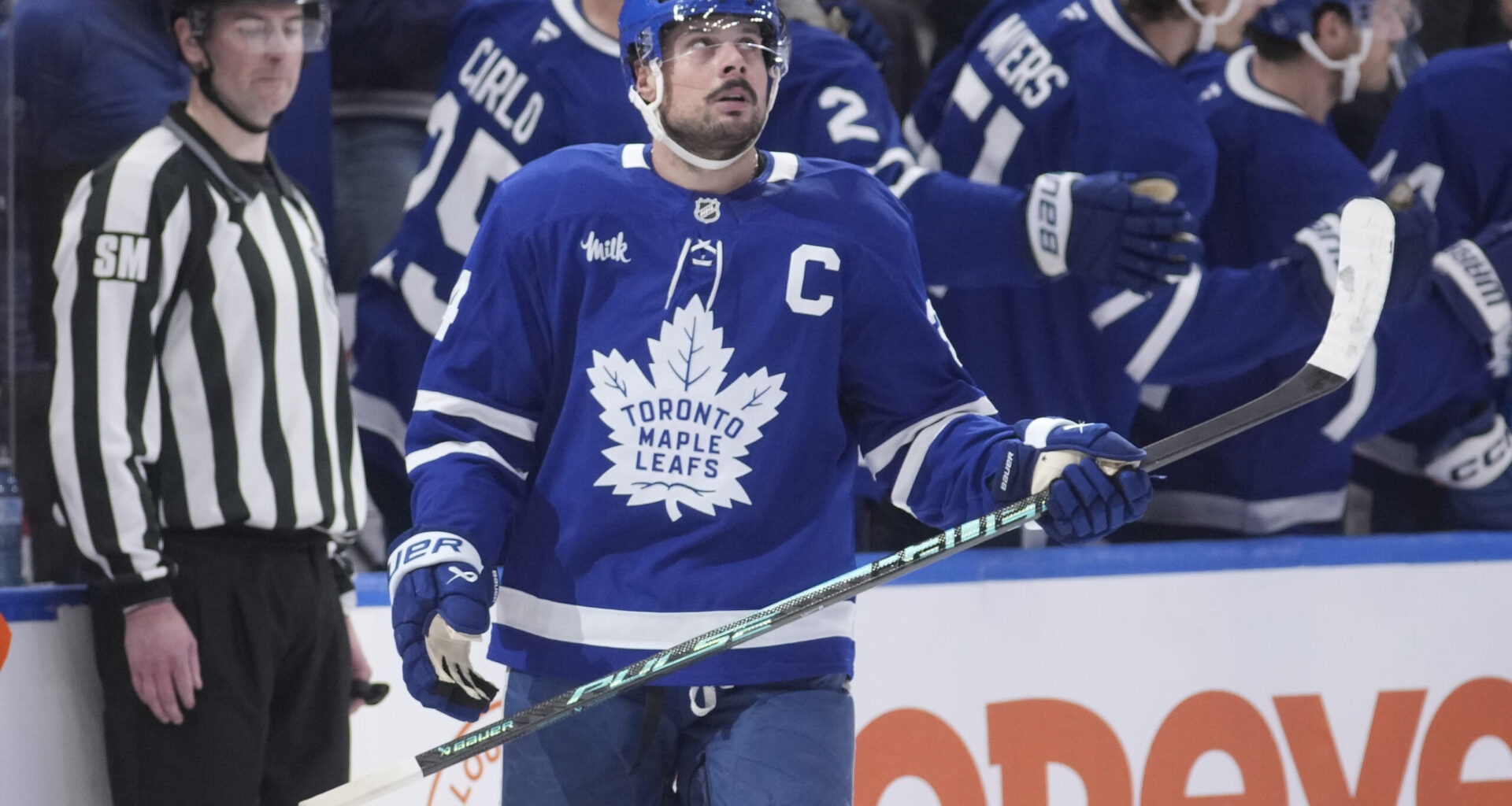 Toronto Maple Leafs forward Auston Matthews (34) before injury