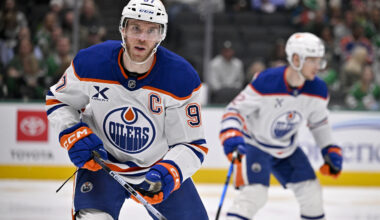 Edmonton Oilers center Connor McDavid (97) skates against the Dallas Stars