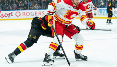 John Beecher's best game for Calgary Flames comes at just the right time