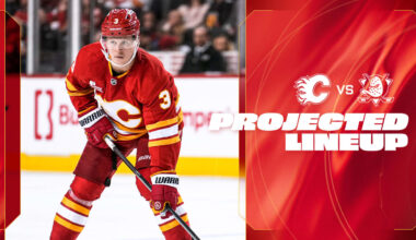 Projected Lineup - Flames vs. Ducks