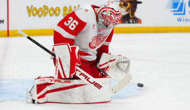 John Gibson injury update, Detroit Red Wings say goalie looks OK