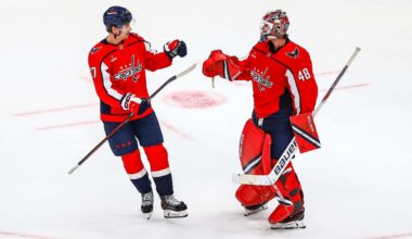 Dylan Strome scores game-deciding shootout goal after getting ‘a little tip’ from Logan Thompson on Adin Hill: ‘Credit to LT’