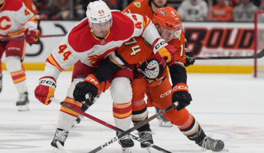 Gauthier scores two goals, Ducks edge Flames in shootout for eighth straight home win