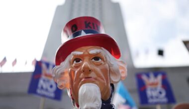 "No Kings" protest in downtown Los Angeles expected to draw more than 50,000 people, organizers say