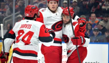 Hurricanes pull away late defeating Oilers 6-3