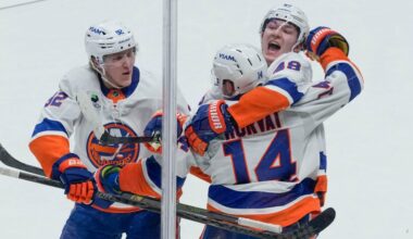 Islanders 2, Sharks 1 (OT): Horvat winner keeps Isles perfect in overtime