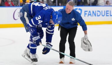 Auston Matthews injury: Toronto captain set for MRI after 'dirty' hit from Radko Gudas