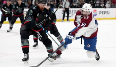 Recap: MacKinnon’s four-point night powers Colorado over Seattle