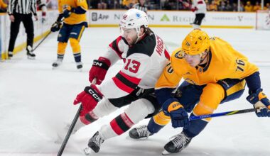 Nico Hischier Scores Twice In New Jersey Devils’ 4-2 Win Over Nashville Predators