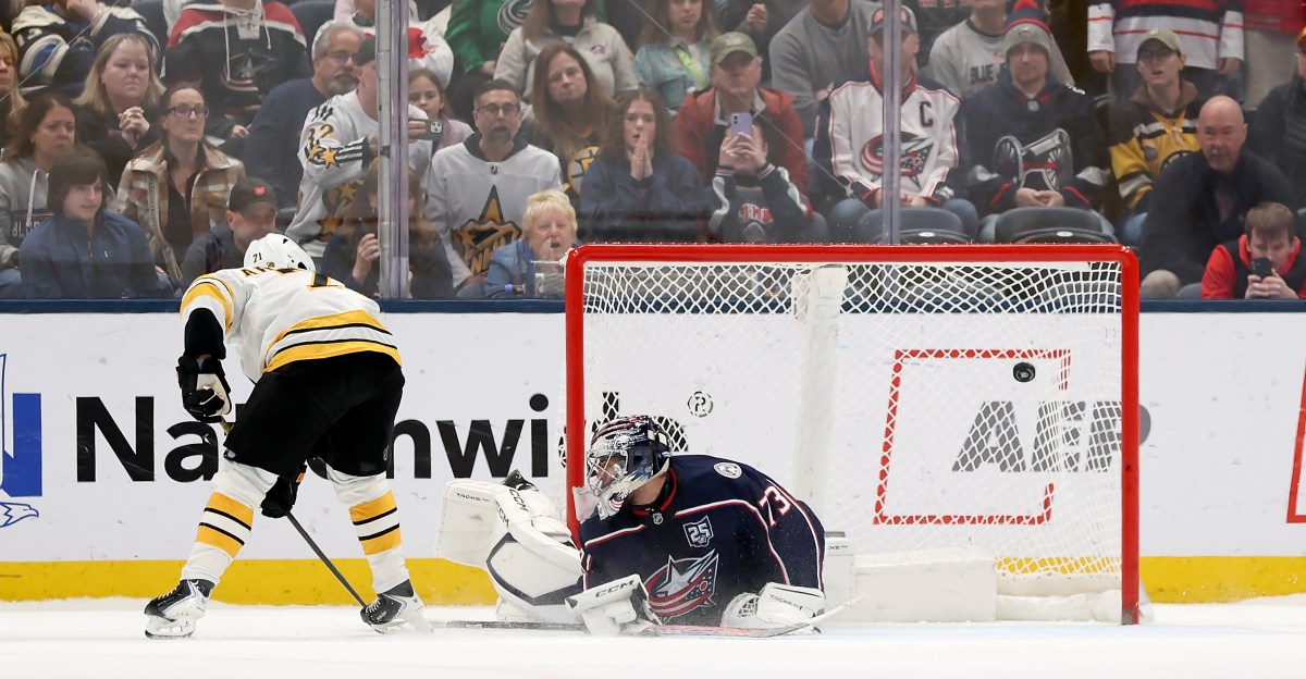 Recap: Bruins erase 3-0 third period deficit, beat Columbus in shootout