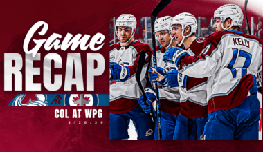 MacKinnon's Two-Goal Third Period Leads Avalanche Past Jets 3-2