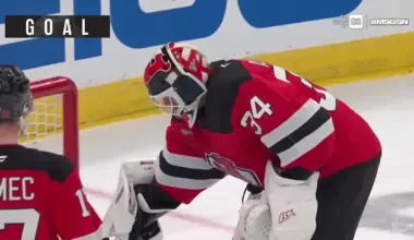 Frank Nazar with a Goal vs. New Jersey Devils