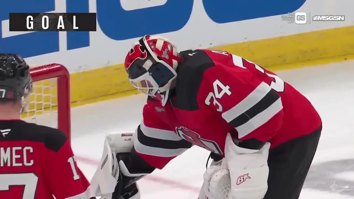 Frank Nazar with a Goal vs. New Jersey Devils