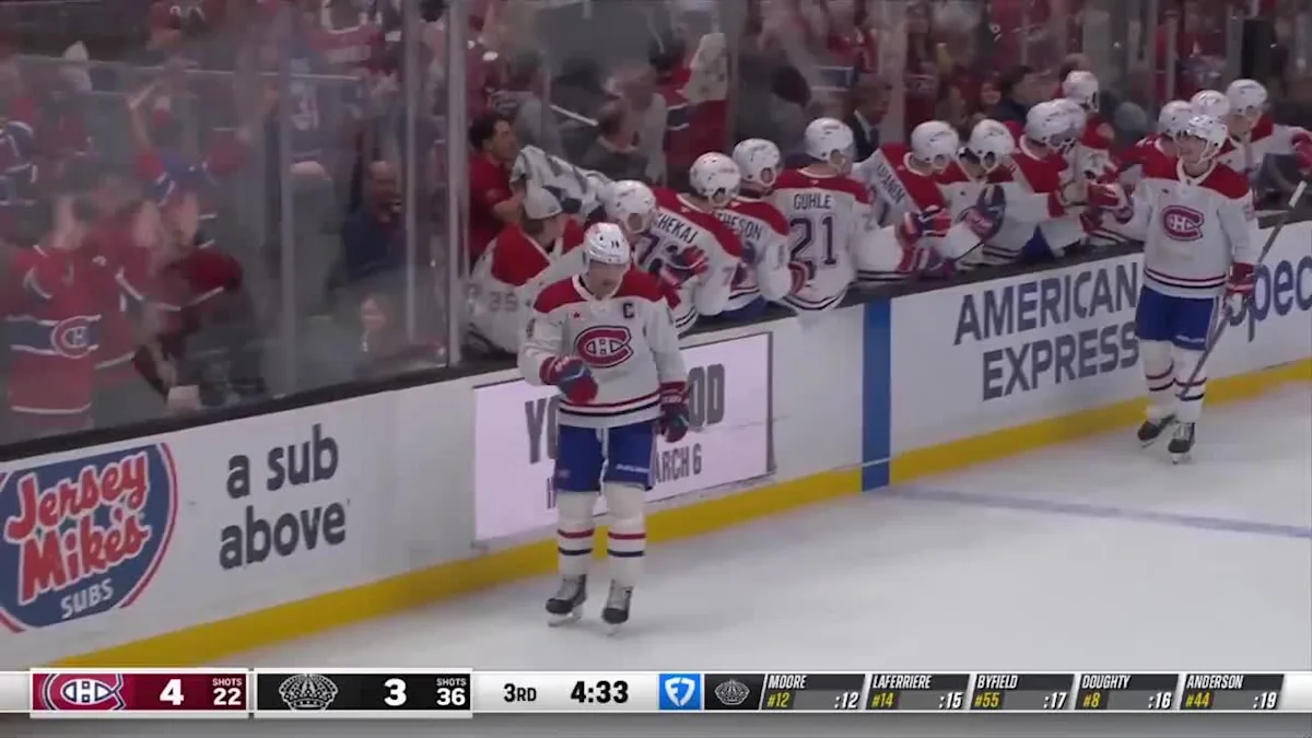 Nick Suzuki with a Goal vs. Los Angeles Kings