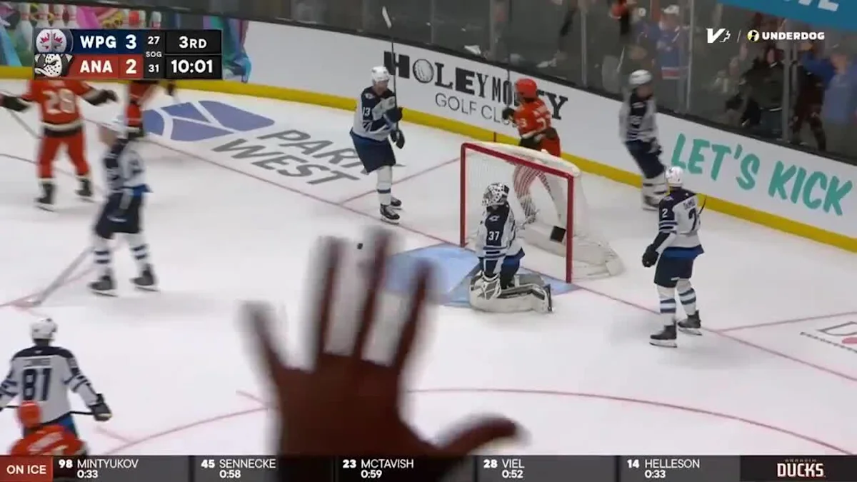 Pavel Mintyukov with a Goal vs. Winnipeg Jets