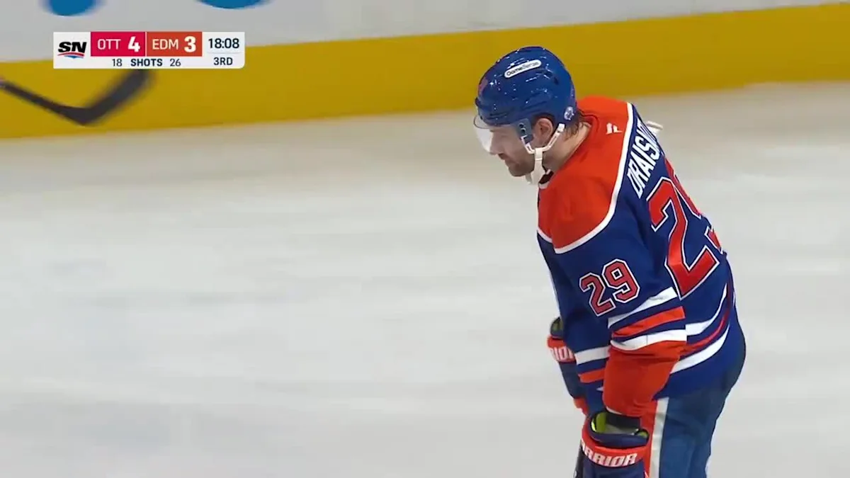 Leon Draisaitl with a Powerplay Goal vs. Ottawa Senators