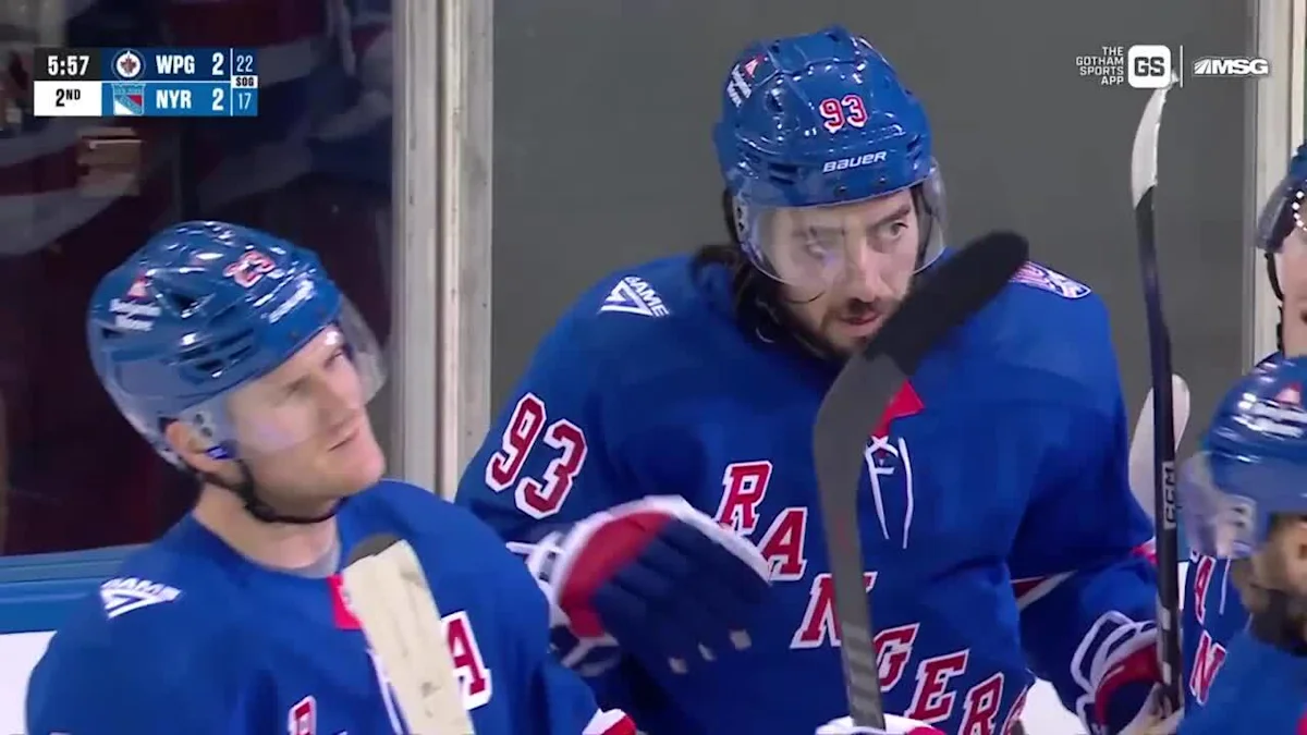 Mika Zibanejad with a Powerplay Goal vs. Winnipeg Jets