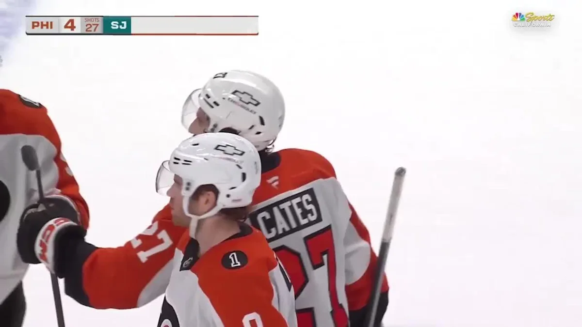 Noah Cates with a Goal vs. San Jose Sharks