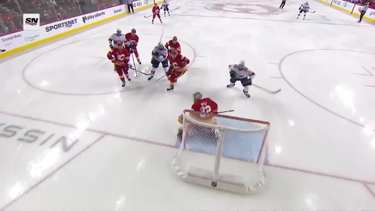A.J. Greer with a Goal vs. Calgary Flames