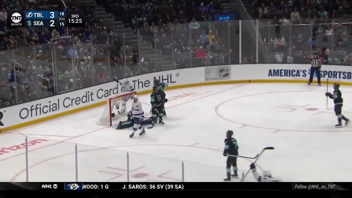 Anthony Cirelli with a Goal vs. Seattle Kraken