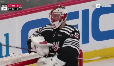 Mikael Backlund with a Goal vs. New Jersey Devils