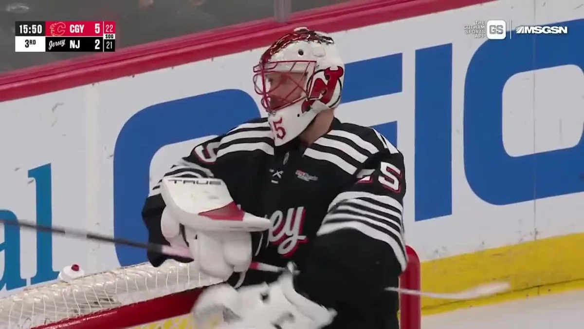 Mikael Backlund with a Goal vs. New Jersey Devils