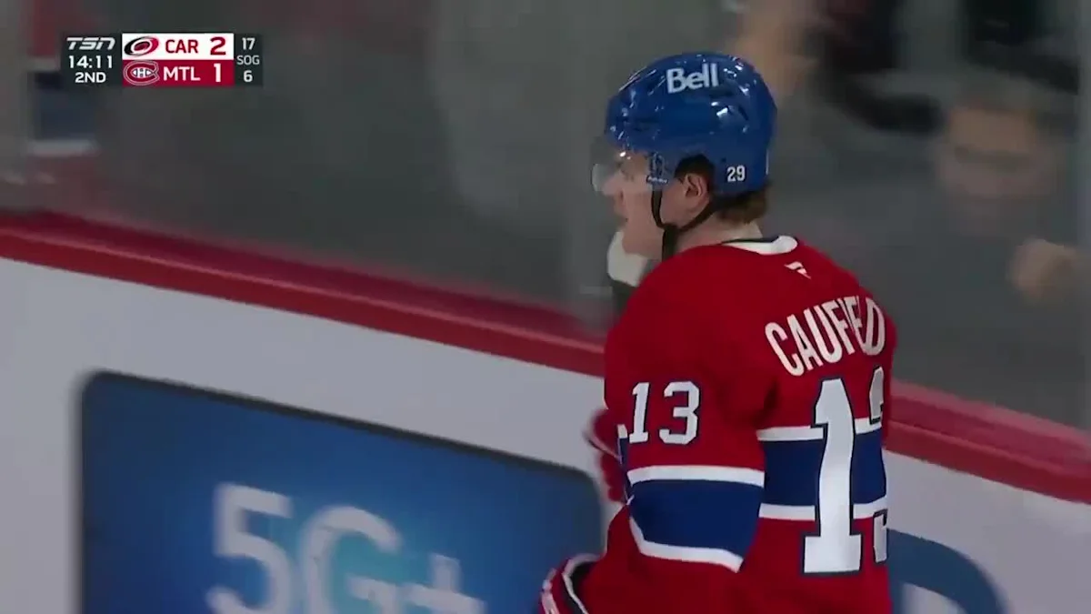 Cole Caufield with a Goal vs. Carolina Hurricanes