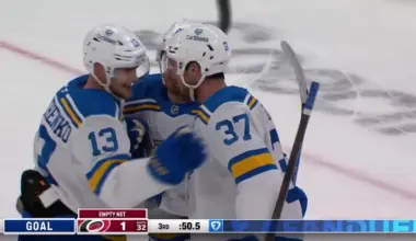 Pavel Buchnevich with a Goal vs. Carolina Hurricanes