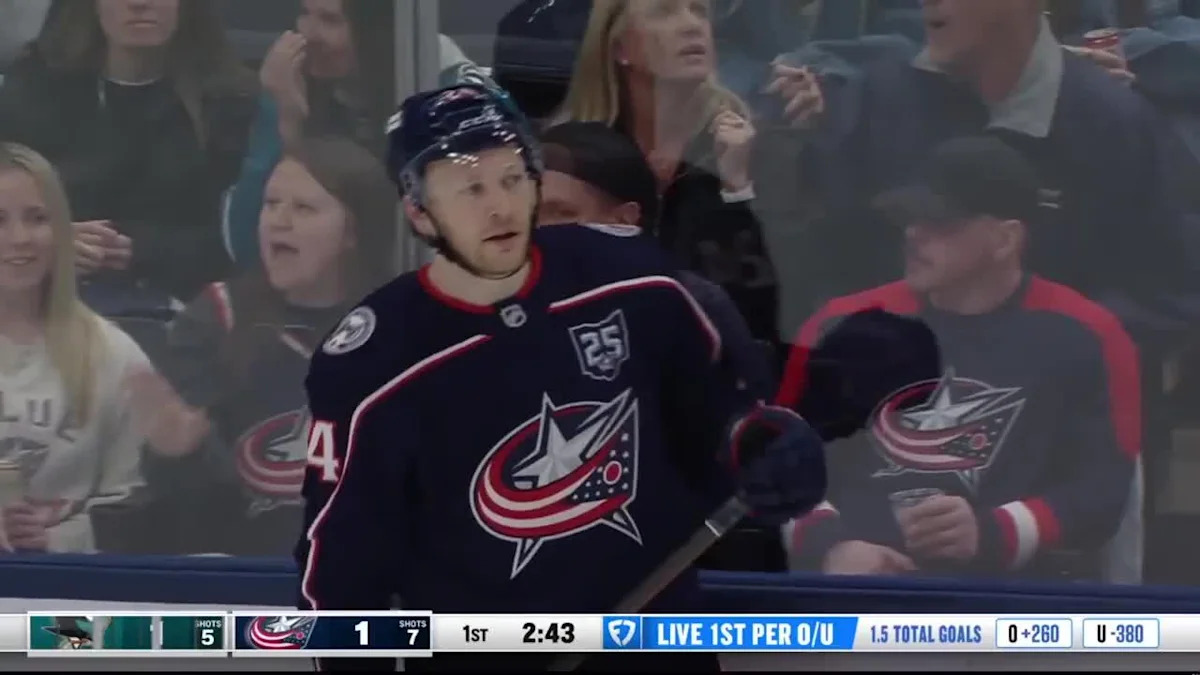 Igor Chernyshov with a Goal vs. Columbus Blue Jackets