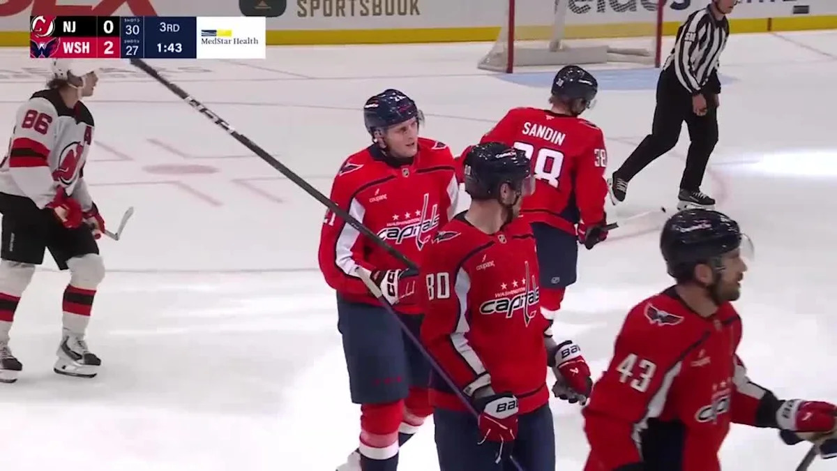 Aliaksei Protas with a Goal vs. New Jersey Devils