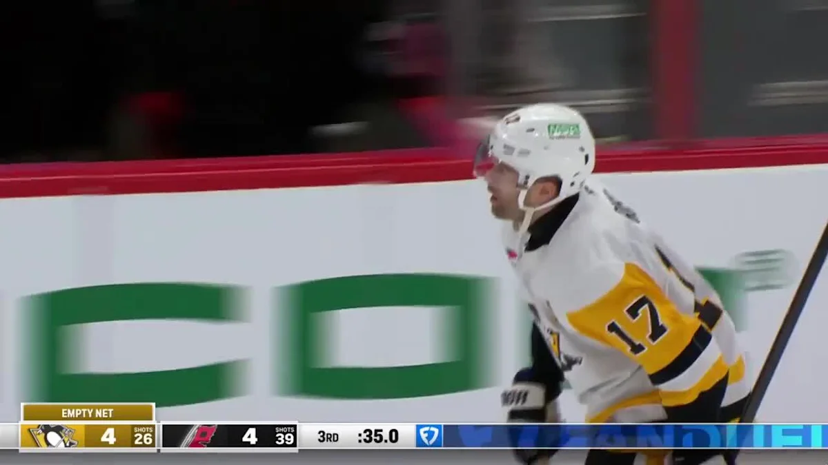 Bryan Rust with a Goal vs. Carolina Hurricanes