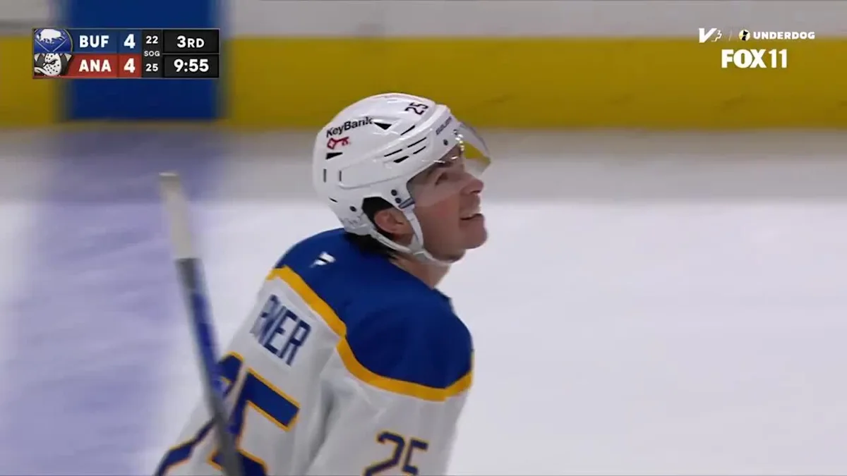 Owen Power with a Goal vs. Anaheim Ducks