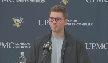 Pittsburgh Penguins General Manager Kyle Dubas speaks on trade deadline, Malkin ejection