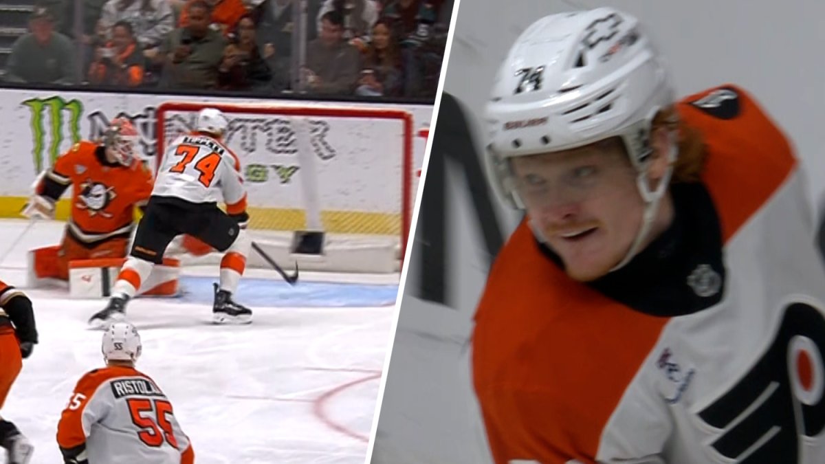 Watch Owen Tippett score 23rd goal of season as Flyers lead Ducks – NBC Sports Philadelphia