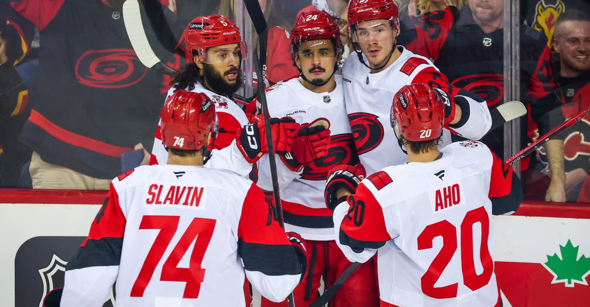 Bussi stickhandling errors cost Carolina, fall to Calgary 5-4