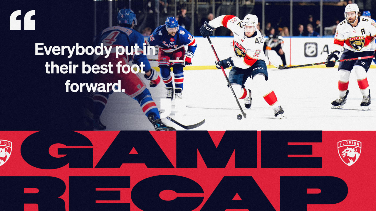 RECAP: Rangers 3, Panthers 1