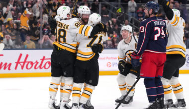 Bruins rally with 3 goals in 3rd, stun Blue Jackets in shootout