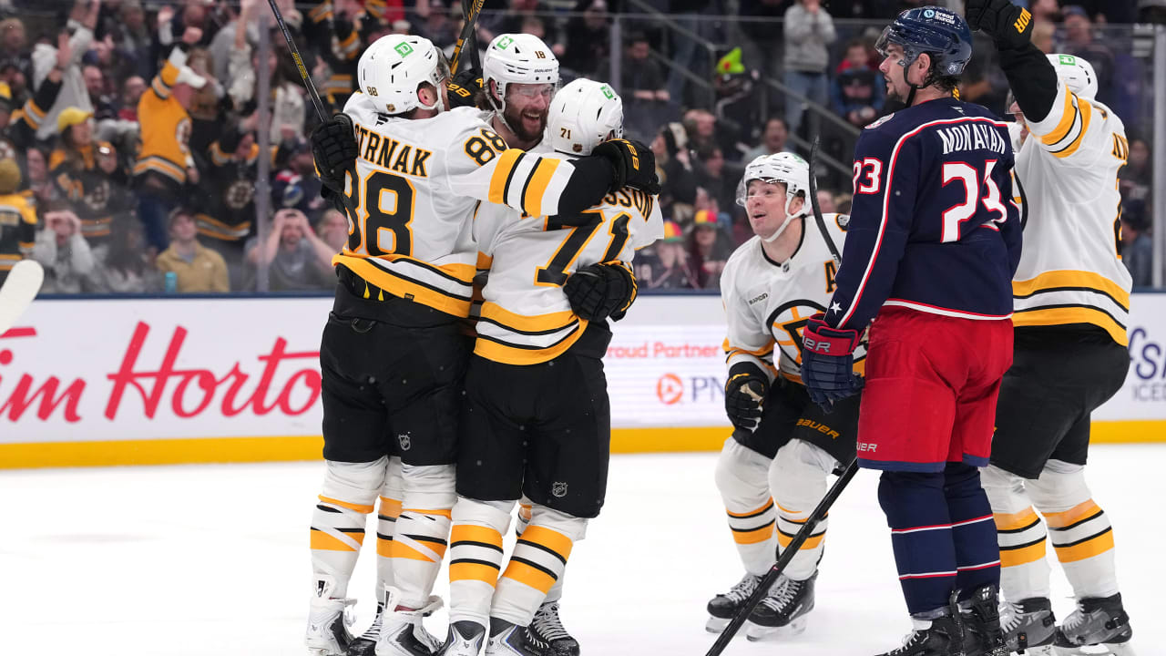 Bruins rally with 3 goals in 3rd, stun Blue Jackets in shootout
