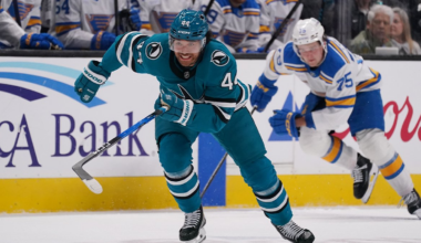 Kiefer Sherwood wills Sharks to a point despite OT loss to Blues – NBC Sports Bay Area & California