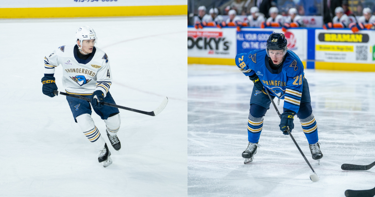 Springfield Thunderbirds | Blues Recall Stenberg, Lindstein from…