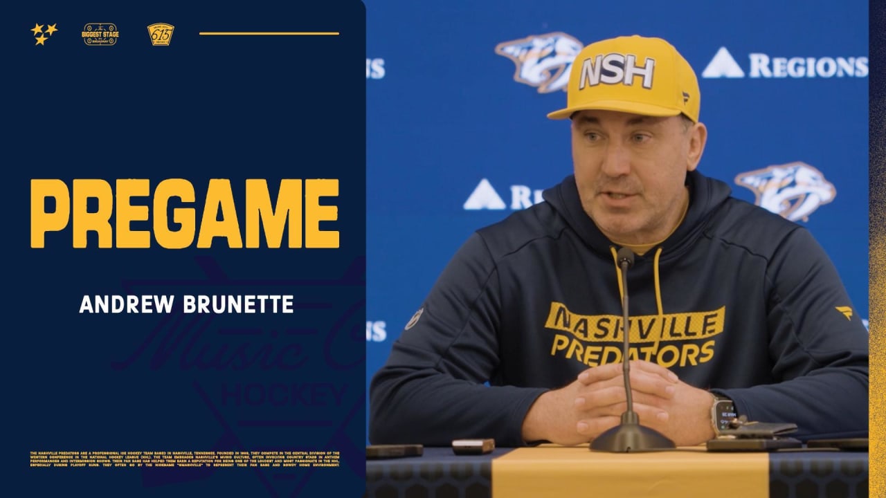 Pregame: Andrew Brunette | Nashville Predators