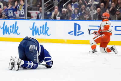 Auston Matthews latest NHL injury update after Radko Gudas knee hit the sidelines Toronto Maple Leafs star