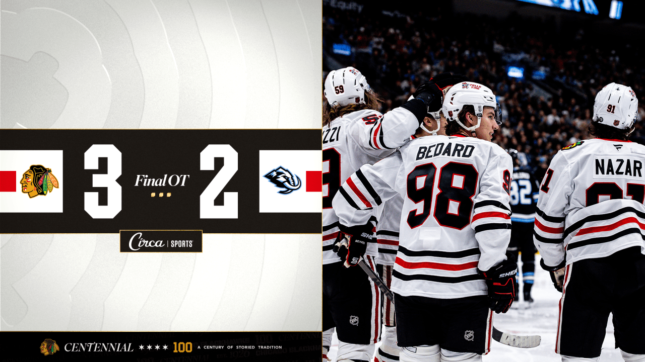 RECAP: Bedard's Overtime Goal Lifts Blackhawks Past Mammoth