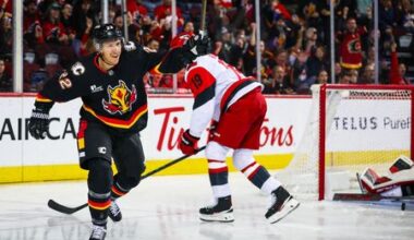 Flames Upset Conference-Leading Hurricanes 5-4 Behind Strome’s Team Debut