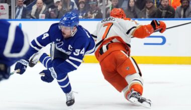 Ducks Defenseman Could Miss 5 Games for Hit on Maple Leafs Star Matthews