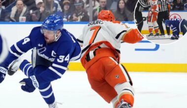 Maple Leafs’ Auston Matthews injured on ‘dirty play’ by controversial Olympian