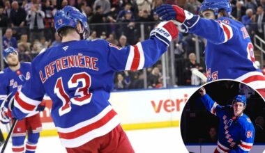 Rebuilt Rangers top line is spurring a post-Olympic hot streak