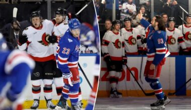 Rangers fall flat against Senators after honoring Mike Zibanejad's milestone